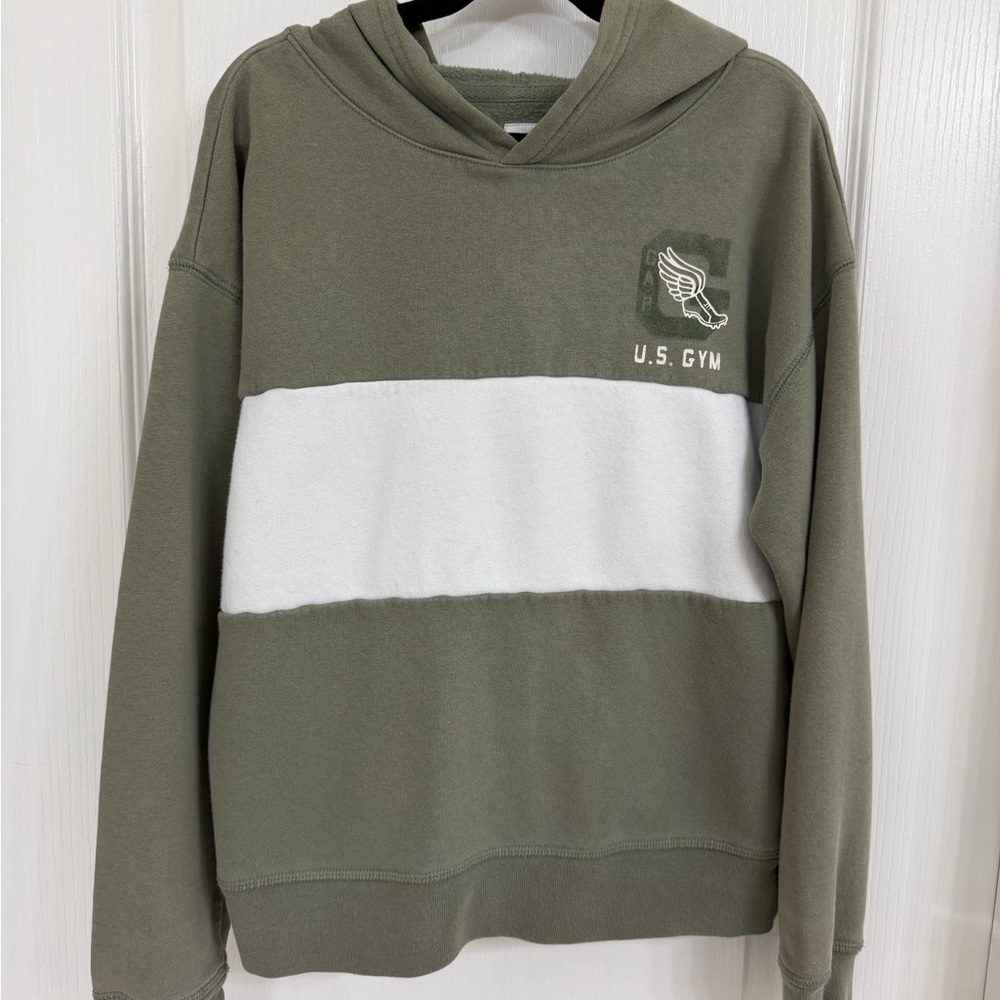 GAP Olive and White Boys sweatsuit